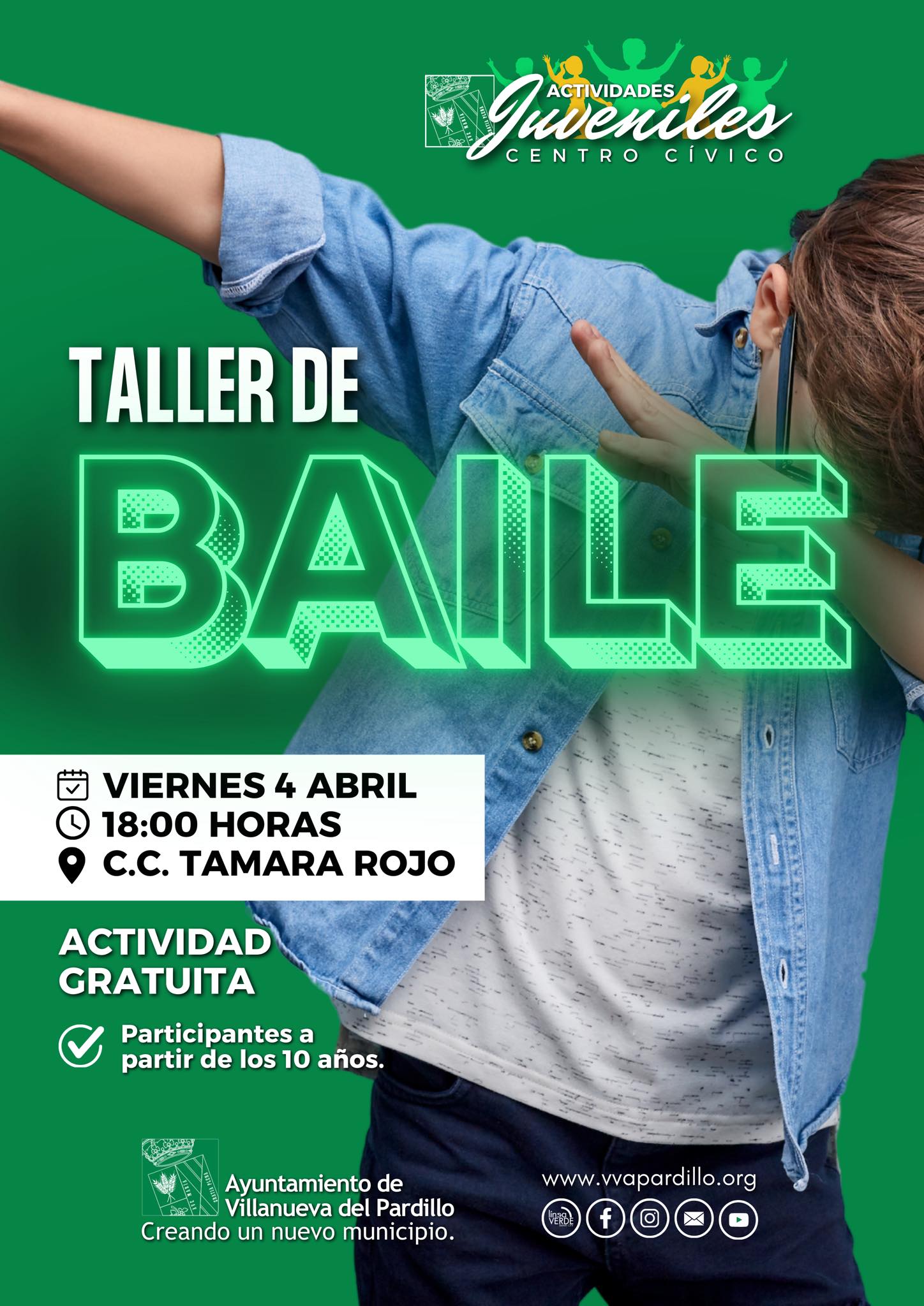 Actividades Juveniles Centro Cívico. Taller de Baile en Villanueva del Pardillo